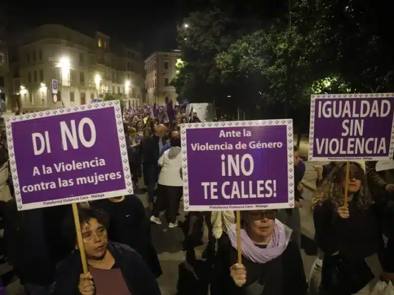 Imágenes de la manifestación con motivo del 25N en Málaga. A 25 de noviembre de 2024, en Málaga, Andalucía (España). (Foto de archivo). - Álex Zea - Europa Press