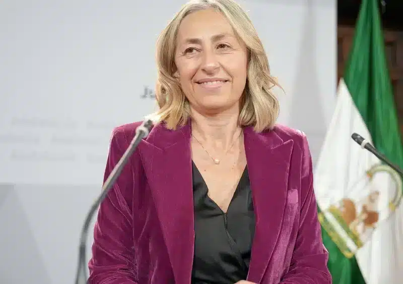 La consejera de Salud y Consumo, Rocío Hernández, durante la rueda de prensa. A 26 de diciembre de 2024, en Sevilla (Andalucía, España). El Consejo de Gobierno de la Junta de Andalucía se reúne en el Palacio de San Telmo para llevar el control de los tema - María José López - Europa Press