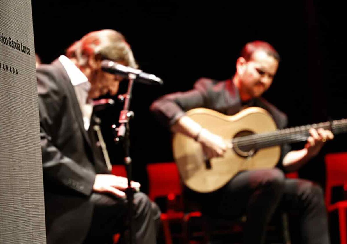 Actuación durante la presentación del programa 'Flamenco García Lorca', que ha tenido lugar en el Centro Federico García Lorca de Granada.