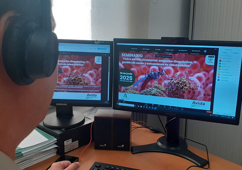 Un profesional sanitario asiste al seminario virtual sobre la Fiebre del Nilo Occidental (FNO). - Junta de Andalucía